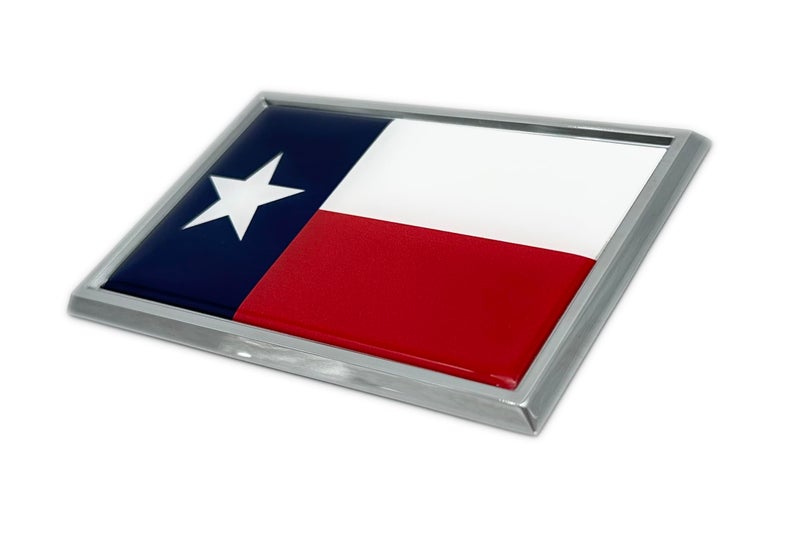 Elektroplate State of Texas Flag Small All Metal Emblem for Cars | Universal Fit at 2.2" x 3.4" | Weatherproof - Image 3